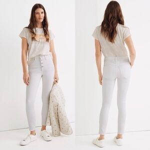 MADEWELL WHITE 10” HIGHRISE SKINNY CROP JEANS NWT